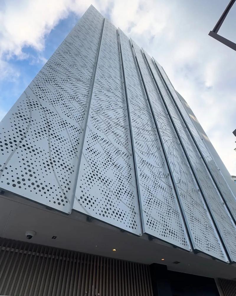 建筑幕墙圆孔铝板通风设计细节图