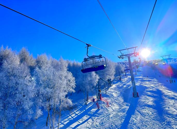 崇礼万龙滑雪场旺季缆车排队场景