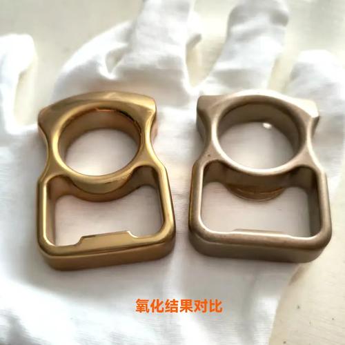 黄铜金属摆件氧化前后保养对比图