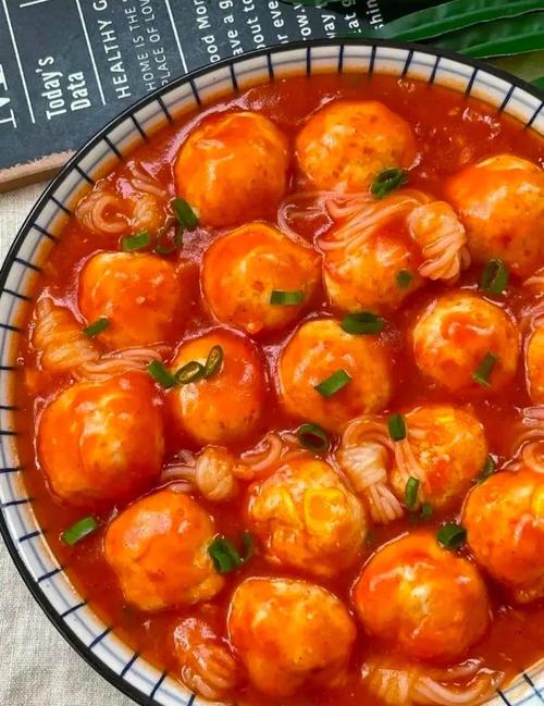 家常茄汁素丸子素食成品图