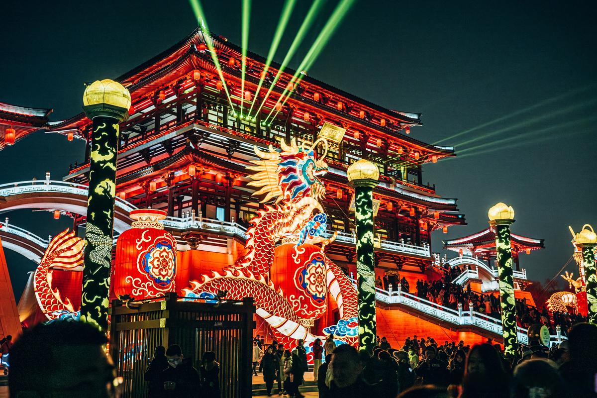 大唐不夜城夜景灯笼