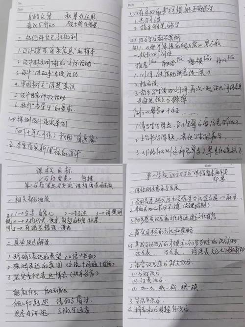 中小学新课标学段备课目标手写笔记实拍