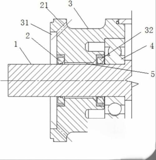 风电齿轮箱输入端密封调整垫片安装示意图