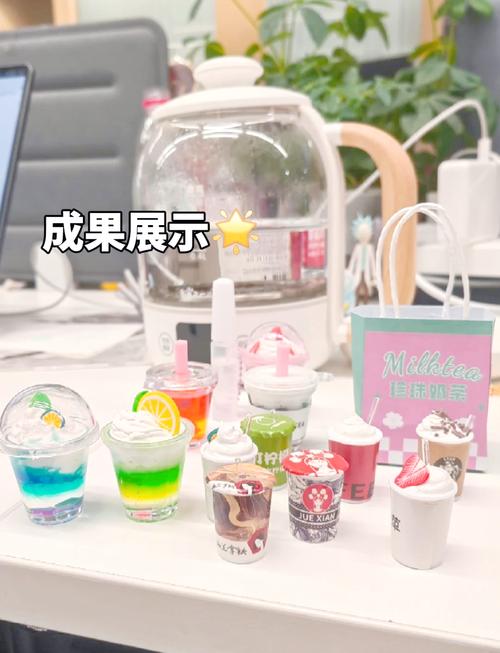 儿童手工错题奶茶杯彩色便签场景