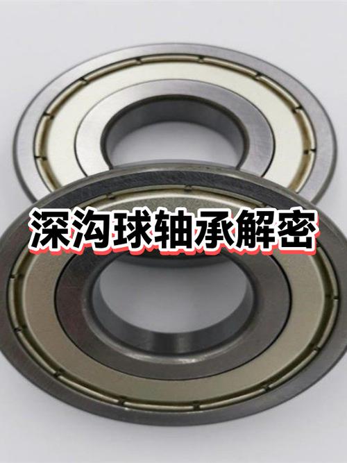 拆解后的深沟球工业轴承零件