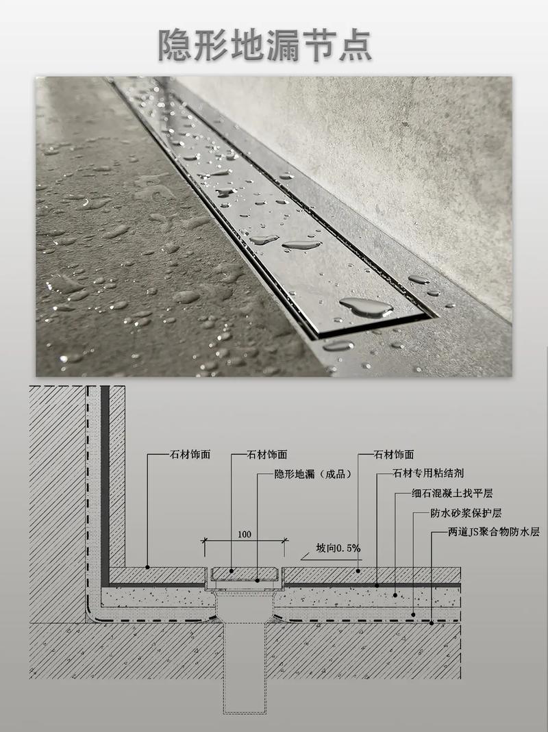 复式卫生间暗地漏施工细节图