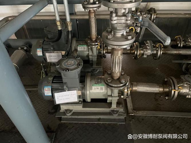 化工现场带固体颗粒介质的流体泵安装实拍