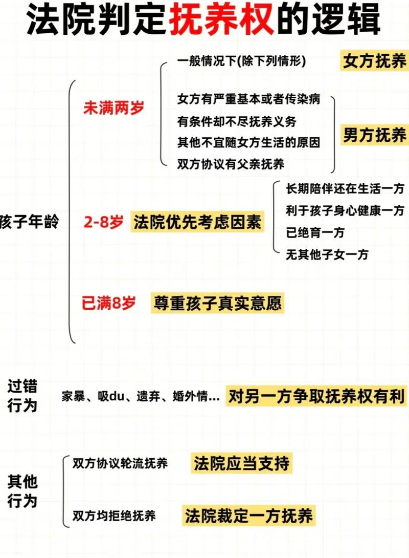 养父母离婚抚养权争夺日常陪伴时间线证据图