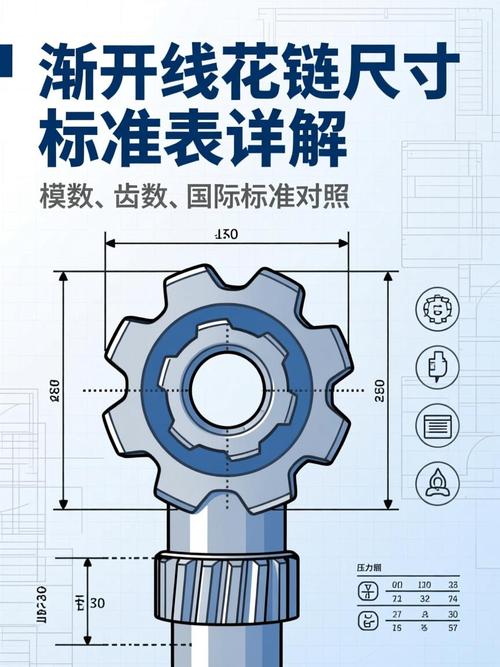 渐开线与矩形花键截面尺寸对比图