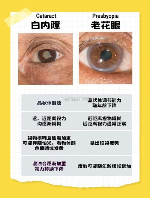 老年性白内障与老花视物效果对比图