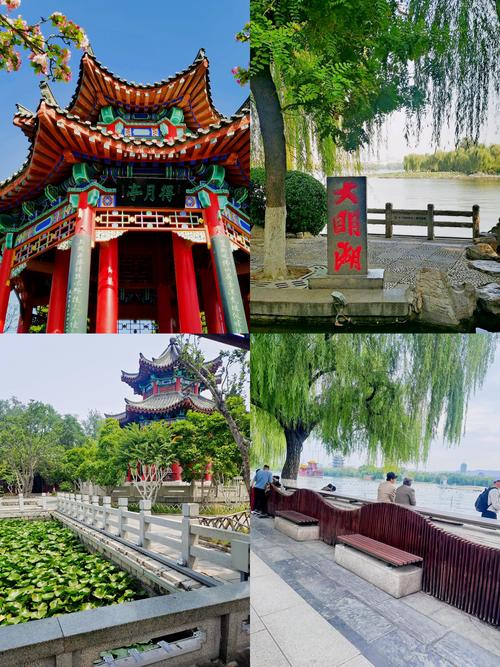 大明湖铁公祠湖景