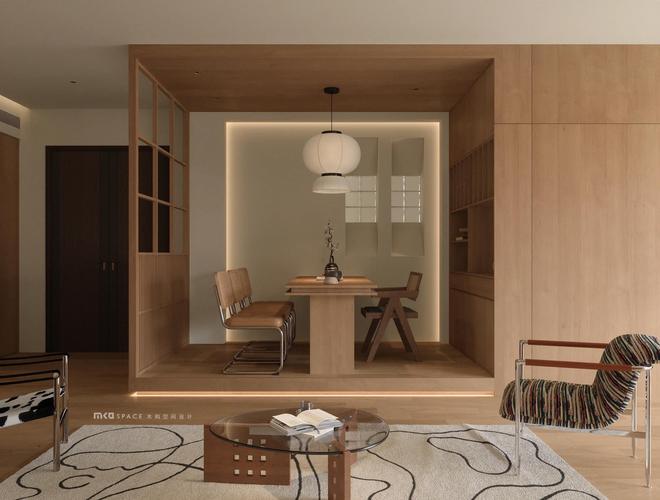 日式原木风格书房办公椅搭配