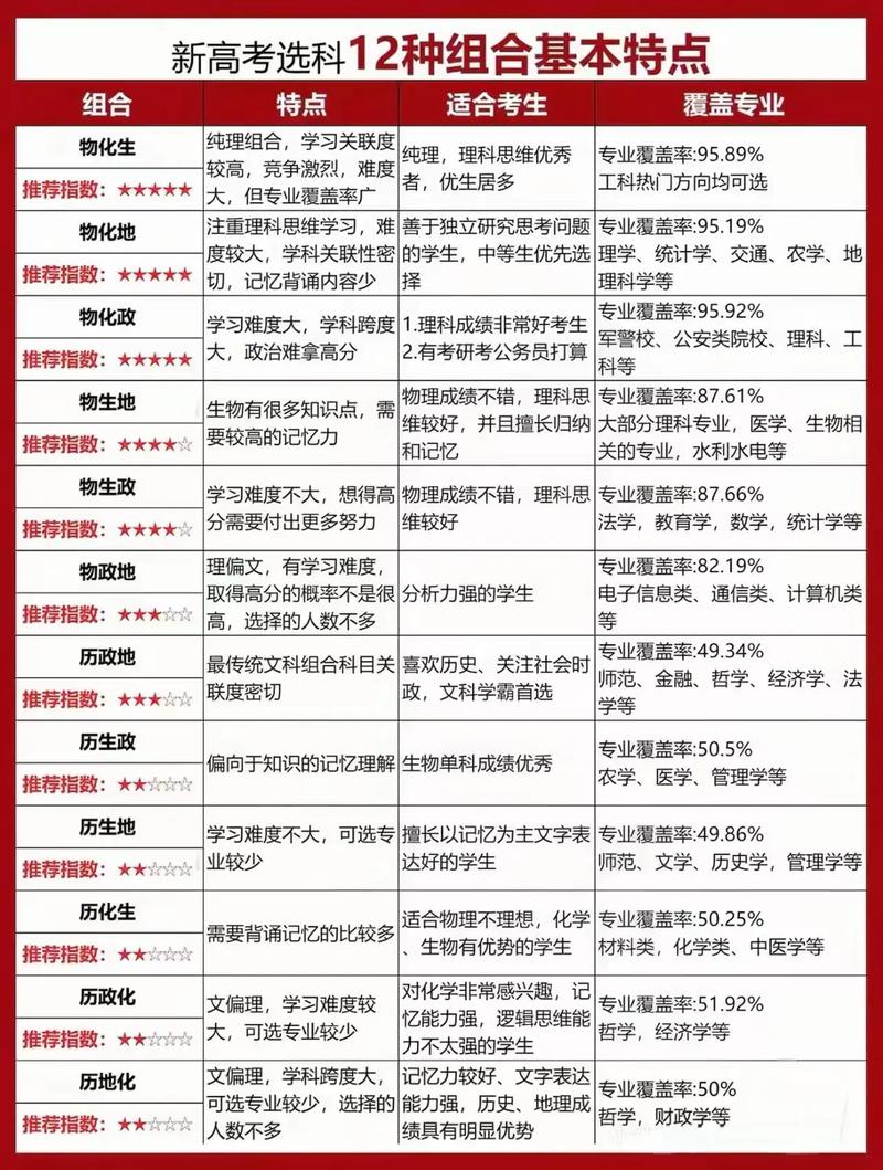 新高考选科决策目标梳理影响因素分析表