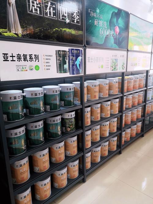 多款国产进口乳胶漆桶陈列对比