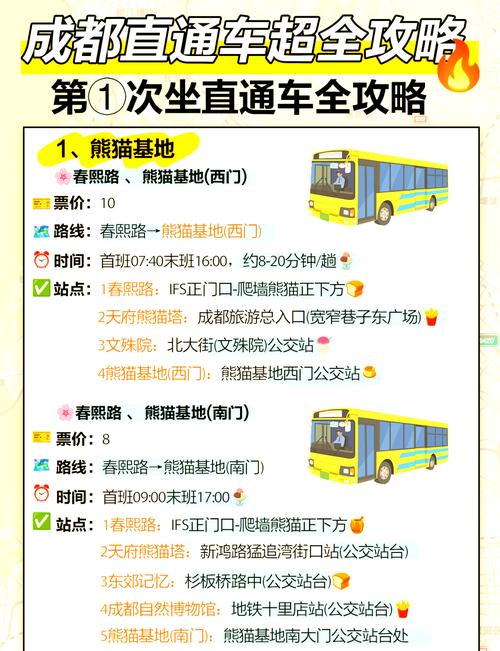 成都景区直通车站点
