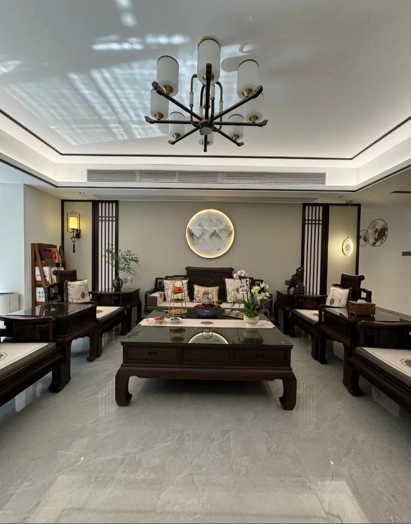 小户型新中式客厅设计实景
