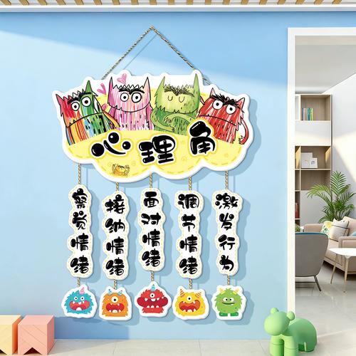 幼儿园情绪脸谱墙贴真实场景