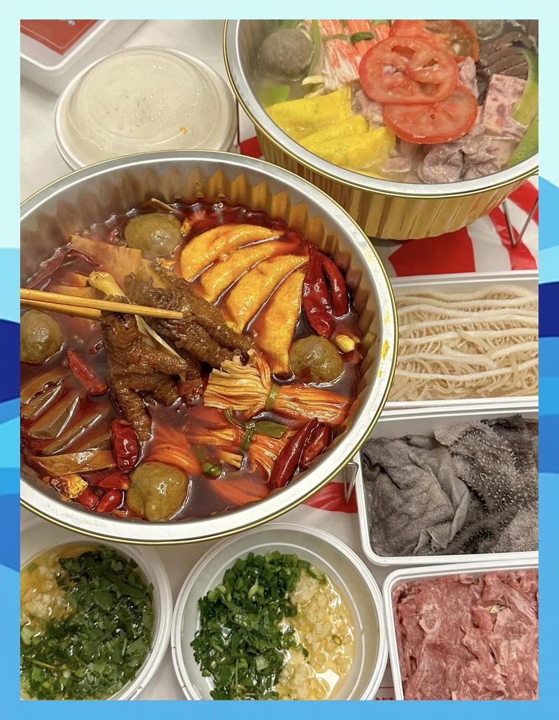 单人份外卖小火锅套餐开箱实拍