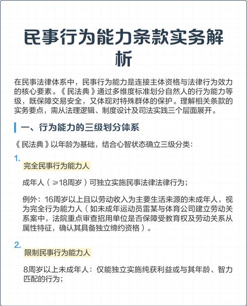 民法典限制民事行为能力人条款适用流程图