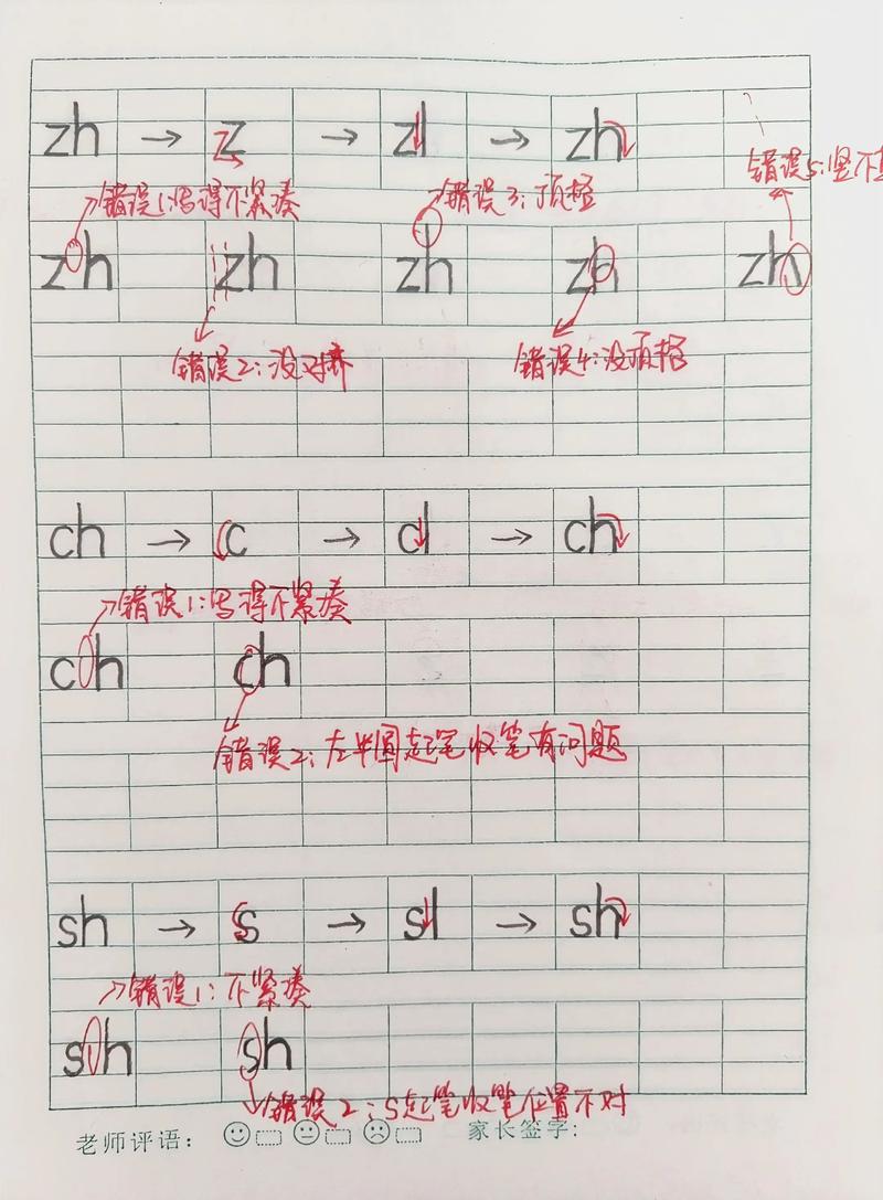 幼儿园孩子超前学习拼音书写错误示范
