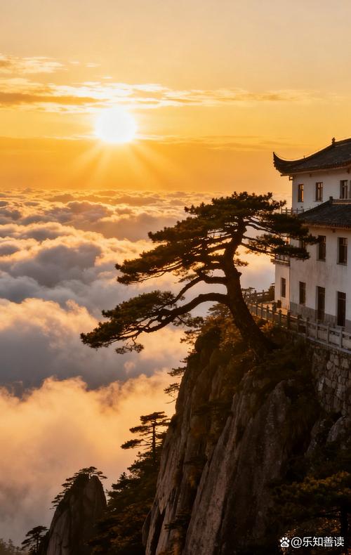 黄山玉屏楼迎客松景观