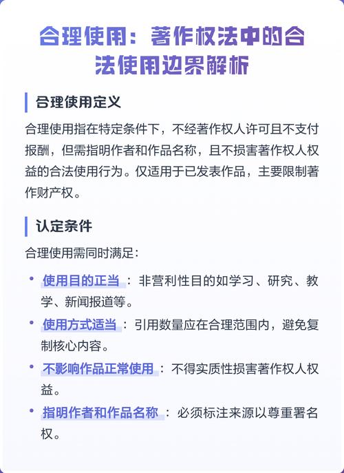 著作权法教学课件合理使用边界对照表
