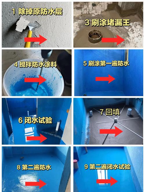 卫生间装修防水施工实景图