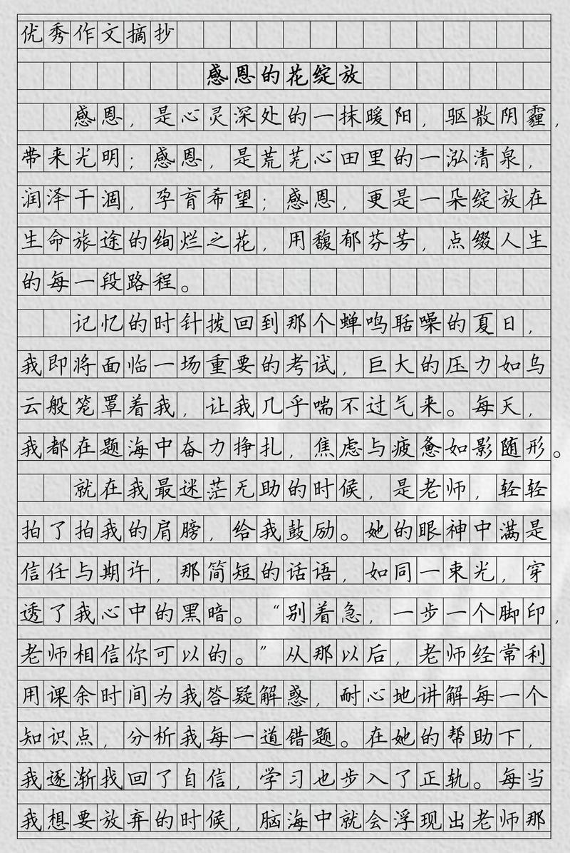 写在笔记本上的感恩日记示例