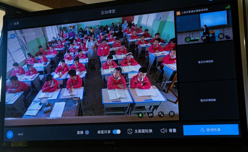 偏远山区小学远程同步课堂设备调试与连线等待