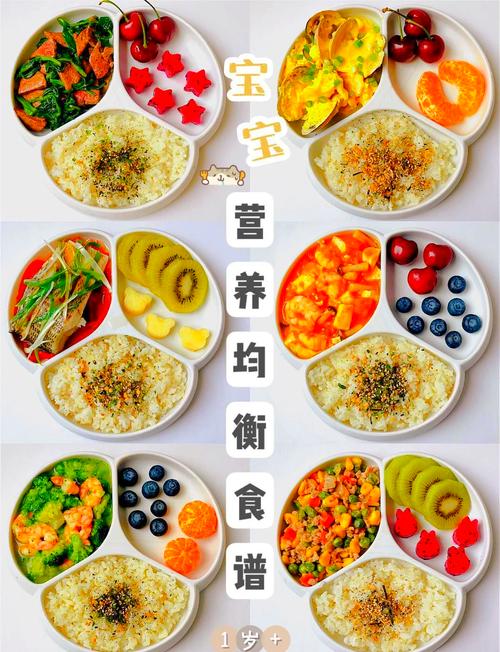 一岁幼儿均衡辅食搭配餐盘图