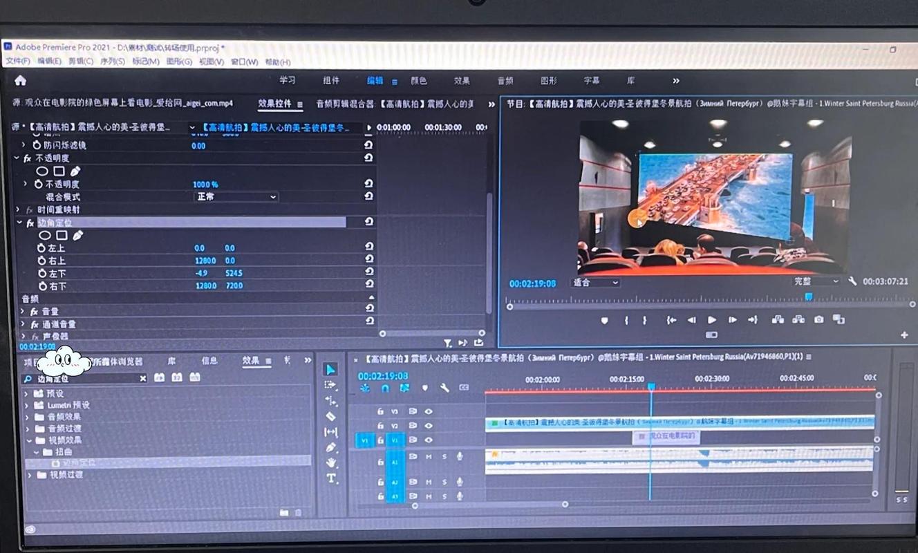 视频剪辑软件中进行画面防抖处理的操作界面截图