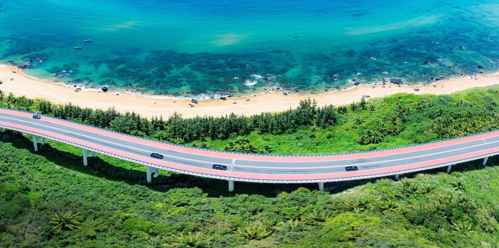 海南环岛公路自驾航拍风景