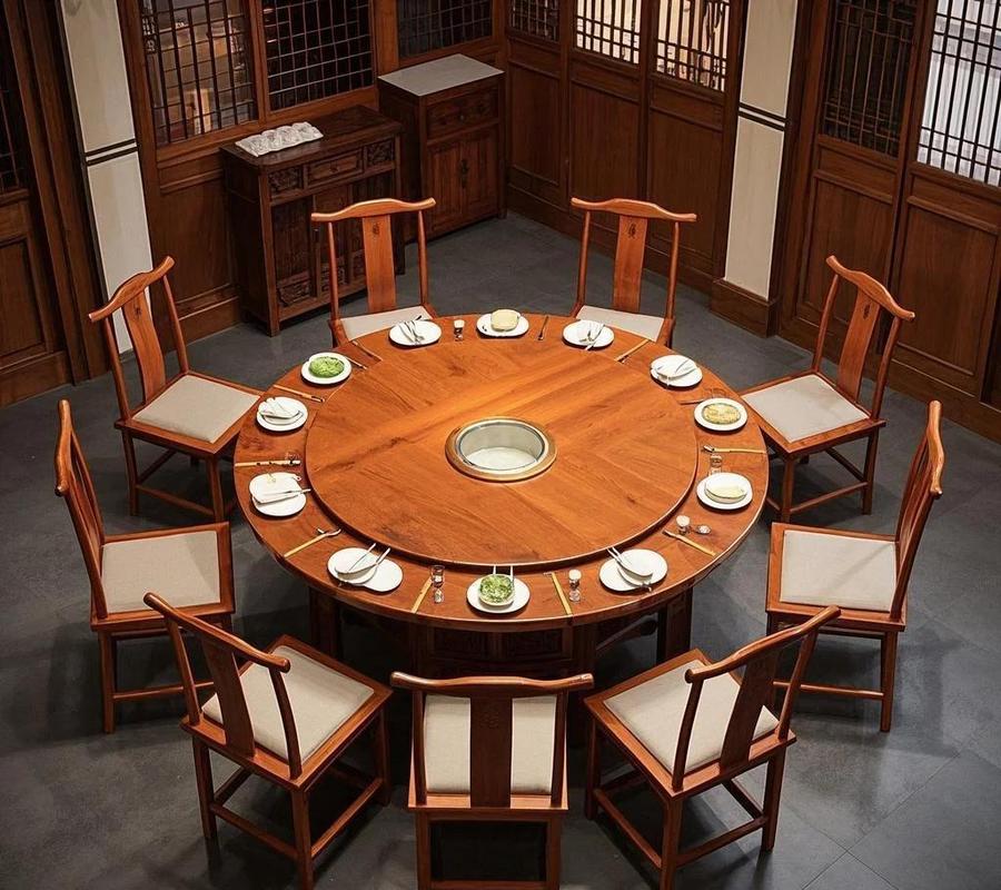 中式家庭聚餐餐桌转盘摆放图