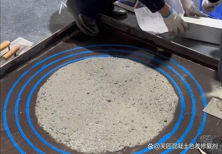 自密实混凝土高流动性测试现场图