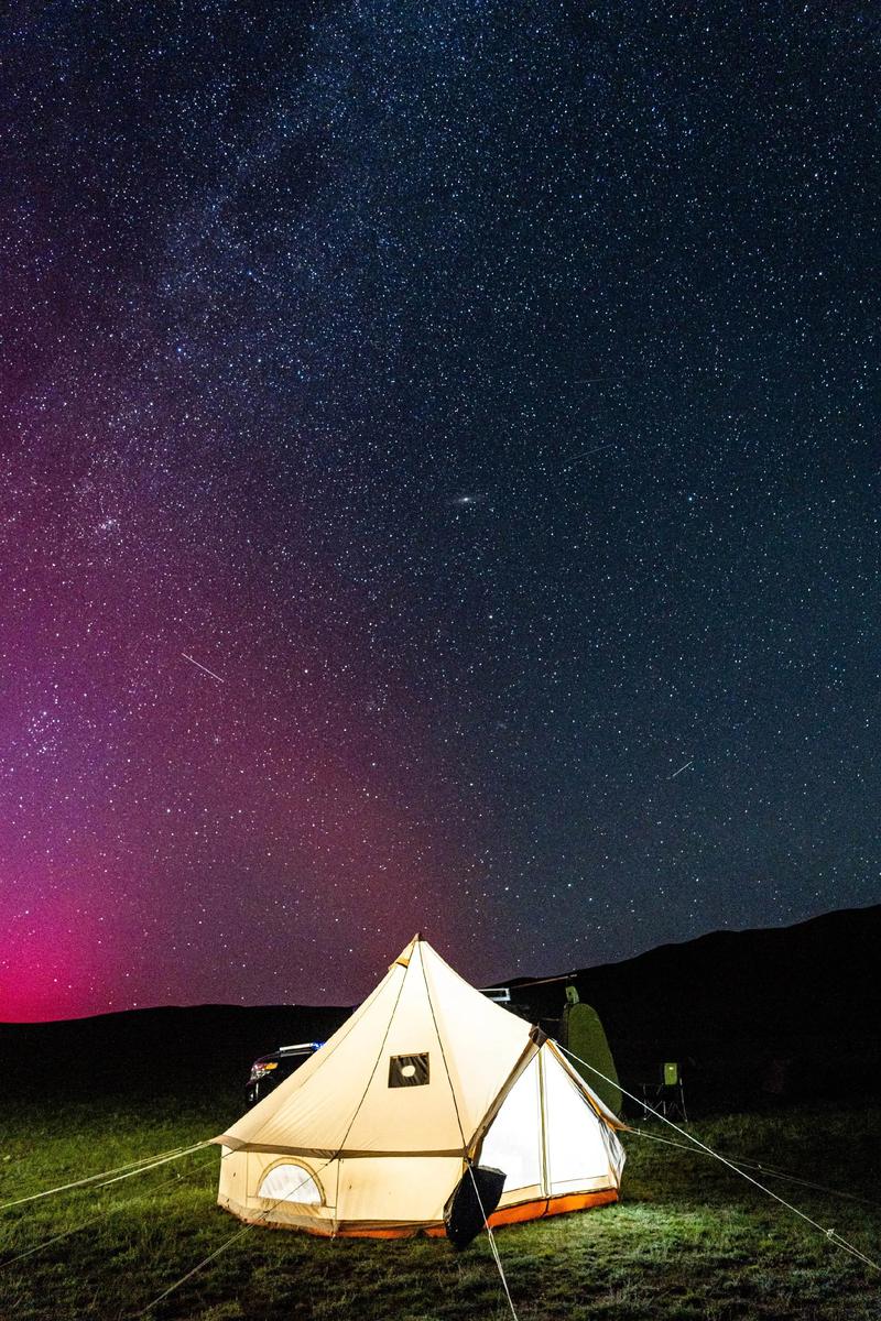 理塘则巴村星空露营银河实拍