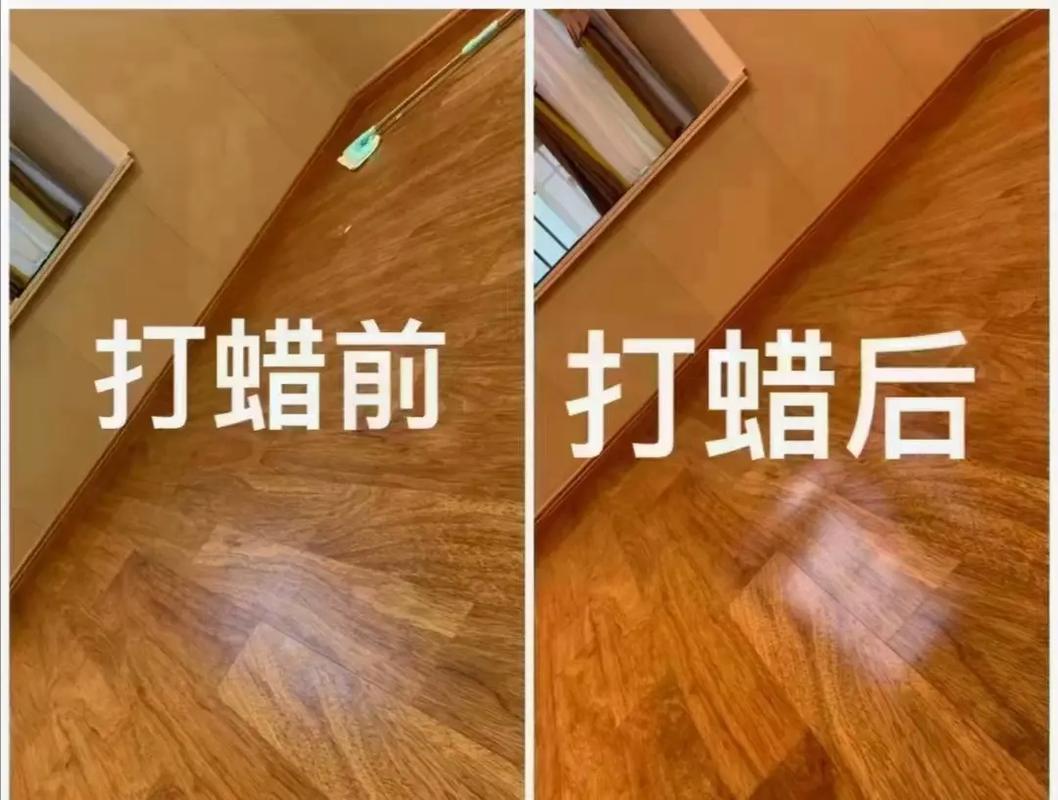 实木地板沿木纹打蜡手法示意图