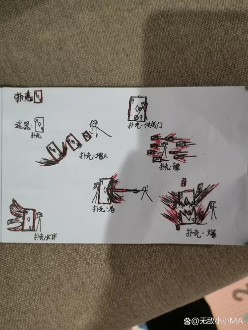 手写创意随机组合抽卡游戏草稿