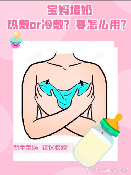 堵奶时冷敷与热敷位置示意图