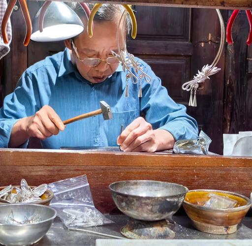贵州雷山控拜村传代苗银老錾子