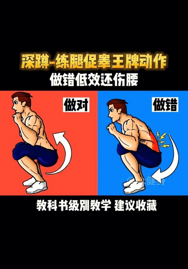 新手徒手深蹲正确错误动作对比图