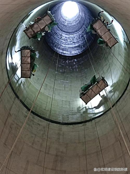 湿式除尘器防腐内衬施工场景