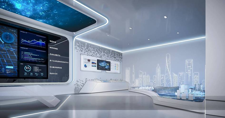 虚拟建筑设计公司为元宇宙品牌展厅制作的效果图