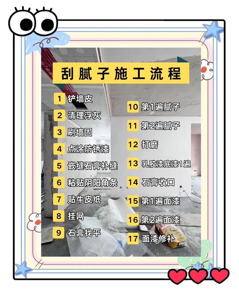 铲刀刮腻子20度夹角操作演示示意图