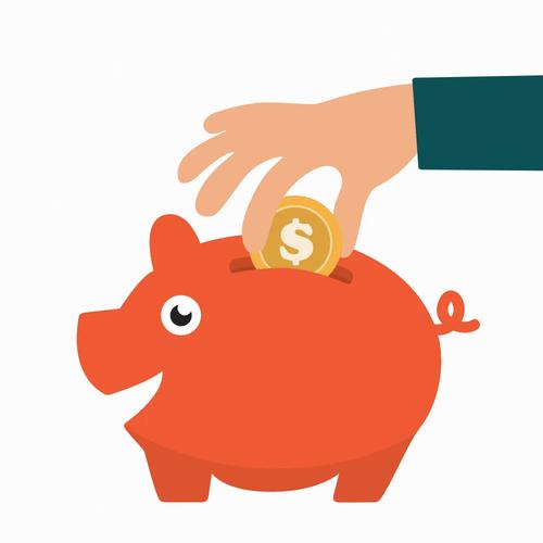 紧急备用金储蓄罐概念图