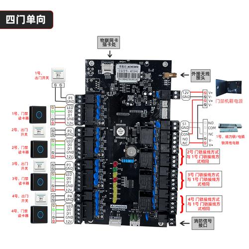 笔记本电脑连接门禁主板调试模型的特写