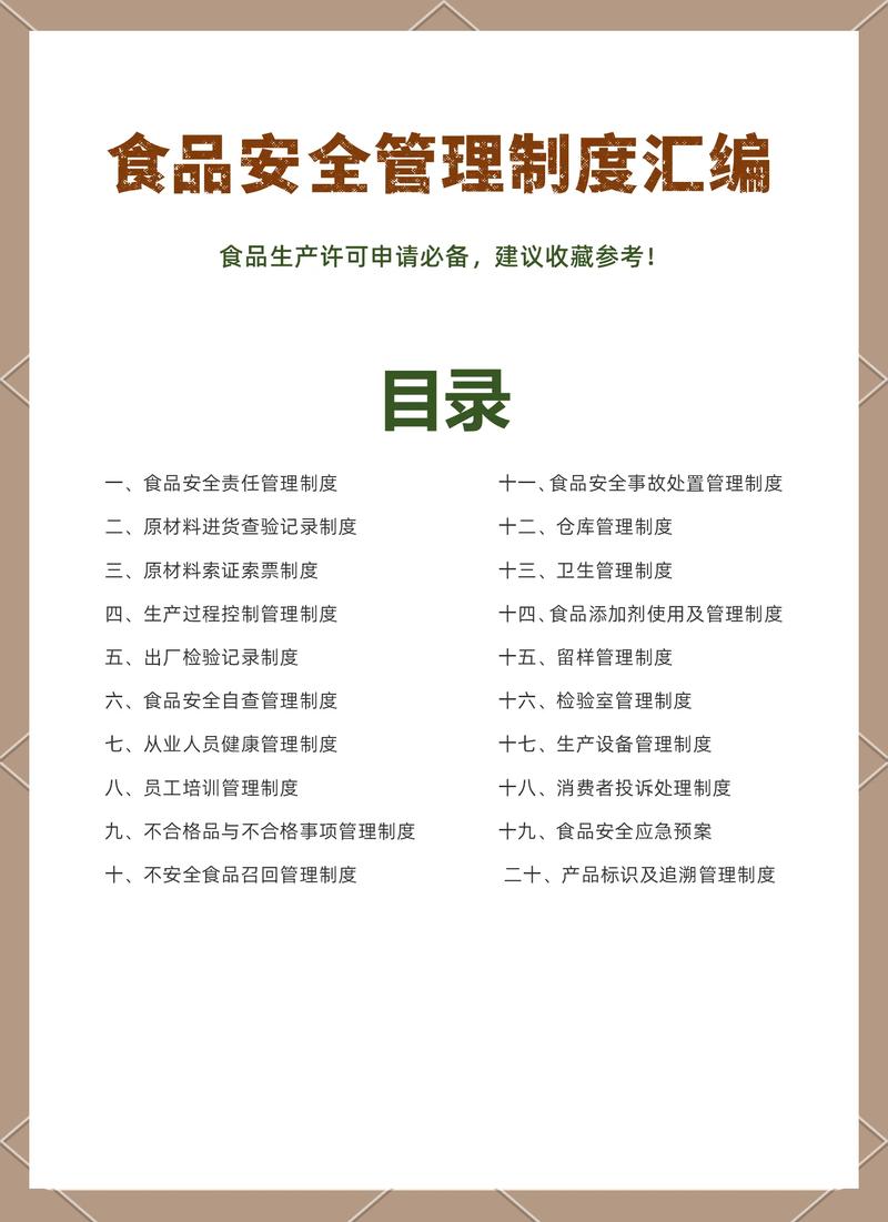 中国食品安全国家标准汇编目录