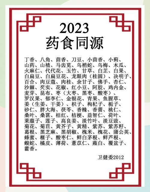 中国药食同源食材目录官方公示页截图