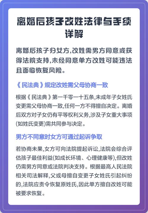 离婚后子女改姓法院败诉案例整理表
