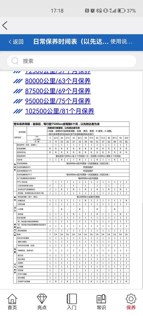 别死卡保养手册的数字，得看你平时开的路