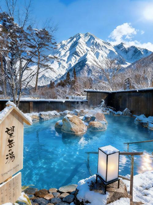 日本露天温泉雪景文化